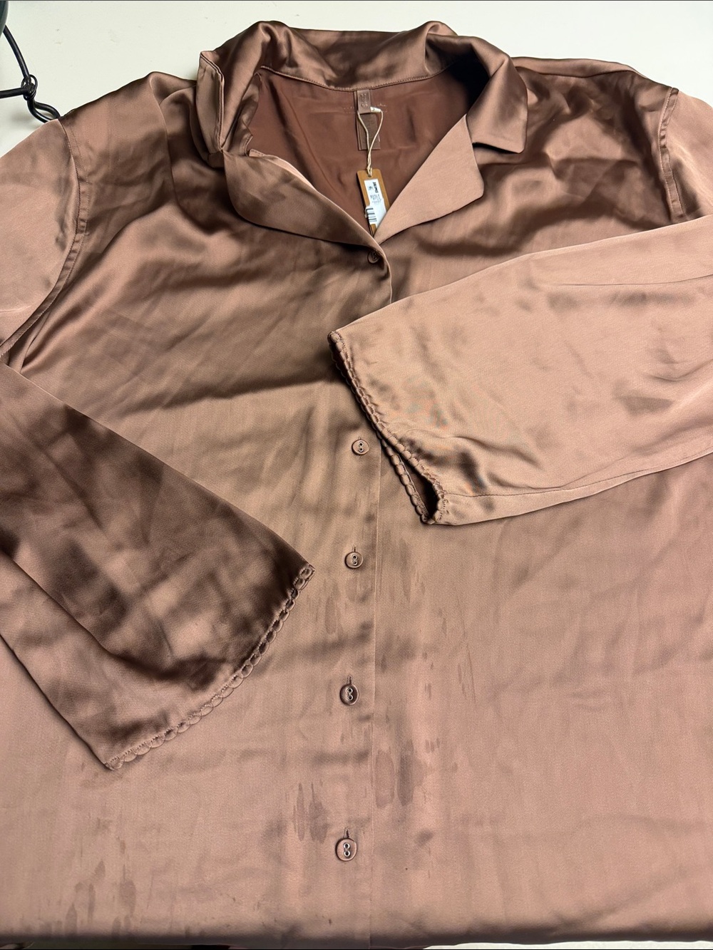 SKIMS Woven Top in Sienna 3X
